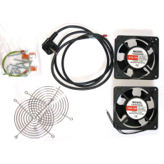 19" ventilace pro nástěnné rozvaděče XtendLan, 2 ventilátory 120mm, napájecí kabel, spojovací materiál 19" ventilace pro nástěnné rozvaděče XtendLan, 2 ventilátory 120mm, napájecí kabel, spojovací materiál
