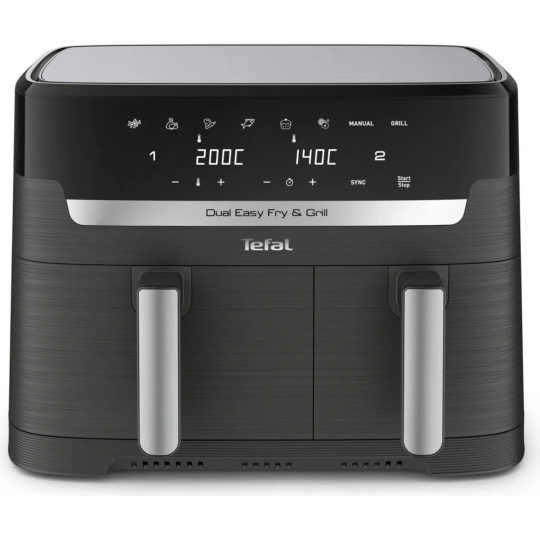 Tefal Dual Easy Fry & Grill 2v1 Horkovzdušná fritéza, Černá