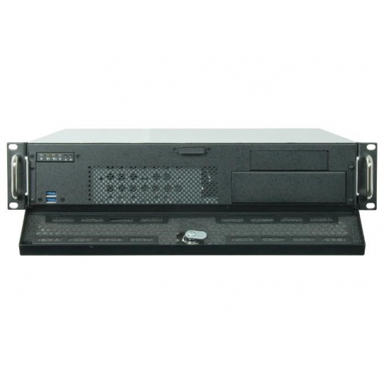 CHIEFTEC skříň Rackmount 2U UNC-210, mATX, half height PCI slots,  Black, zdroj PSF-400B (400W)