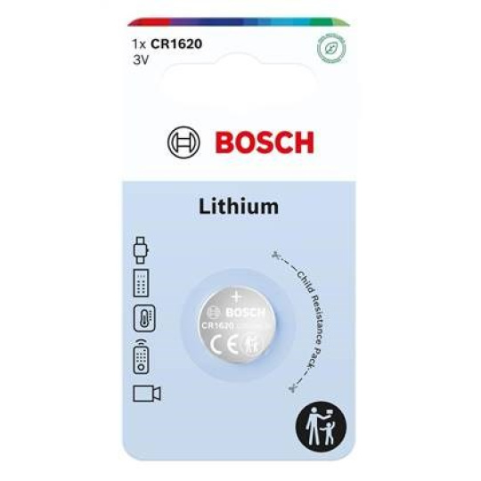 Bosch CR1620B1/00 Lithium (Blistr 1 ks) Bosch CR1620B1/00 Lithium (Blistr 1 ks)