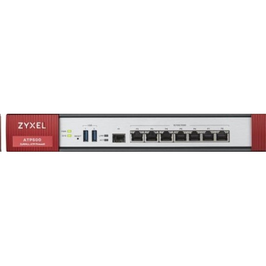 Zyxel ATP500 firewall, 7 Gigabit user-definable ports, 1*SFP, 2* USB with 1 Yr Bundle