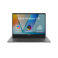 ASUS NTB Vivobook S 16 (M3607GA-OLED078X), Ryzen AI 9 H 465, 16" 1920 x 1200, 32GB, 1TB SSD, Radeon, W11 Pro, Gray ASUS NTB Vivobook S 16 (M3607GA-OLED078X), Ryzen AI 9 H 465, 16" 1920 x 1200, 32GB, 1TB SSD, Radeon, W11 Pro, Gray