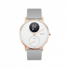 Withings / Nokia Steel HR (36mm) Rose Gold w/ Grey Silicone Wristband Withings / Nokia Steel HR (36mm) Rose Gold w/ Grey Silicone Wristband