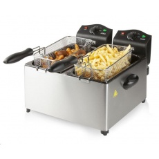Domo DO560FR Nerezová fritéza dvojitá 2x3l, 3500W Domo DO560FR Nerezová fritéza dvojitá 2x3l, 3500W