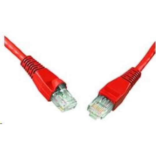 Solarix Patch kabel CAT5E UTP PVC 7m červený snag-proof C5E-114RD-7MB