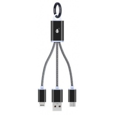 PLUS nabíjecí kabel 8047 "2v1", konektory micro USB a Lightning, černá PLUS nabíjecí kabel 8047 "2v1", konektory micro USB a Lightning, černá