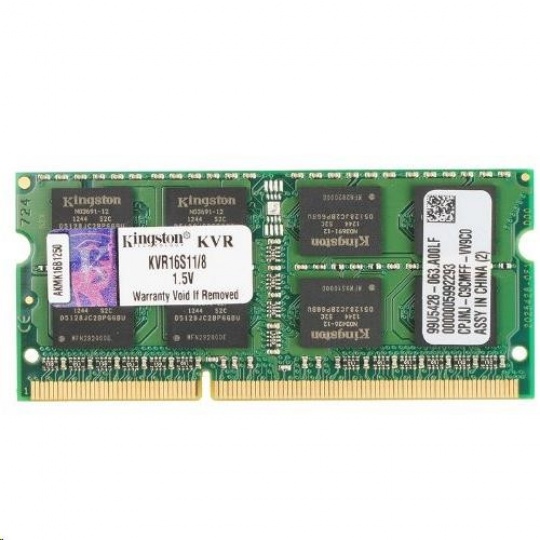 KINGSTON SODIMM DDR3 8GB 1600MT/s CL11 Non-ECC VALUE RAM