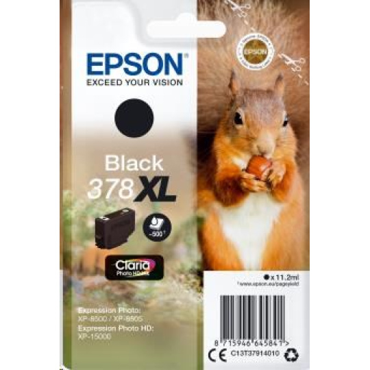 EPSON ink čer Singlepack Black 378XL Claria Photo HD Ink 11,2 ml