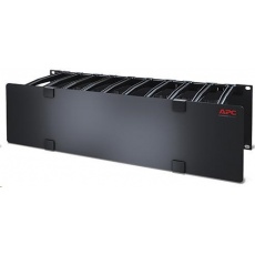 APC 3U Horizontal Cable Manager, 6" Fingers top and bottom