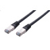 C-TECH kabel patchcord Cat5e, FTP, černý, 2m