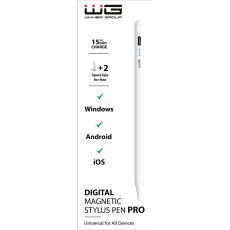 WG - Univerzální pero WG Stylus Pro s magnetickým uchycením / white WG - Univerzální pero WG Stylus Pro s magnetickým uchycením / white