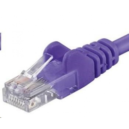 PREMIUMCORD Patch kabel UTP RJ45-RJ45 CAT5e 1m fialová