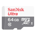 SanDisk MicroSDXC karta 64GB Ultra (R:100/W:100 MB/s, UHS-I, C10) + adaptér