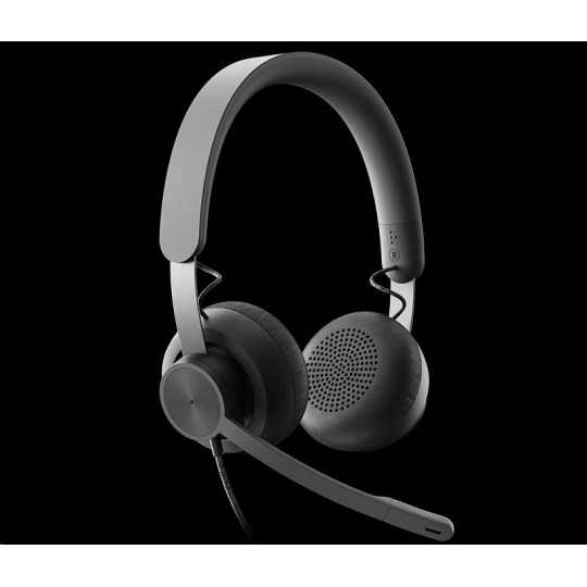 Logitech sluchátka s mikrofonem Zone Wired Teams Headset Graphite - EMEA