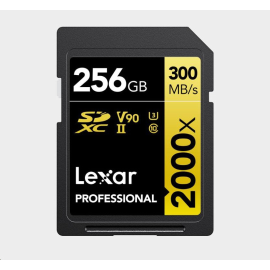 Lexar SDXC Pro 2000X UHS-II U3 R300/W260 (V90) 256GB