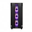 CHIEFTEC skříň Miditower Gaming HUNTER, Black, 4x RGB Rainbow Fan, 2 x USB 3.0, side glass