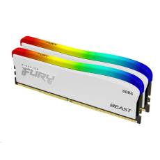 DIMM DDR4 16GB 3200MT/s CL16 (Kit of 2) KINGSTON FURY Beast White RGB SE