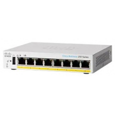 Cisco switch CBS250-8PP-D, 8xGbE RJ45, fanless, 45W, PoE