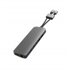 HyperDrive VIPER 10 ve 2 USB-C Hub, šedý