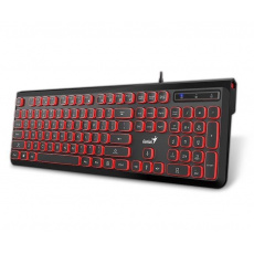 GENIUS klávesnice Slimstar 260, USB, CZ+SK layout, černo-červená GENIUS klávesnice Slimstar 260, USB, CZ+SK layout, černo-červená