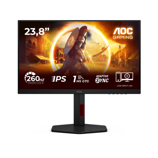 AOC MT IPS LCD WLED 23,8" 24G4ZR - IPS panel, 1980x1080, 260Hz, HDMI, DP, Pivot