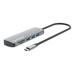 MANHATTAN Dokovací stanice USB-C 9v1, 1xHDMI, 2xUSB-C, 3xUSB, 1xRJ45, čtečka SD karet, šedá