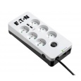 Eaton Protection Box 6 Tel@ USB FR, přepěťová ochrana, 6 zásuvek, 2x USB nabíječka, 1m