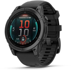 Garmin fenix® E – 47 mm, AMOLED, Slate grey steel / Černý silikonový řemínek, EU