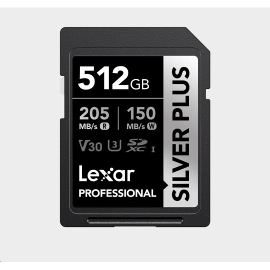 Lexar SDXC Professional SILVER Plus 1066x UHS-I/U3/A2/4K R205/W150 (V30) 512GB