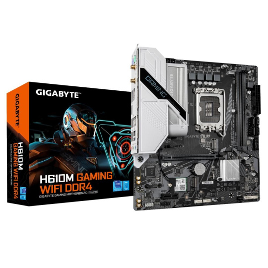 GIGABYTE MB Sc LGA1700 H610M GAMING WIFI DDR4, Intel H610, 2xDDR4, 2xDP, 1xHDMI, WiFi, mATX