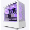 NZXT skříň H5 Flow RGB edition / 2x120 mm fan / USB 3.0 / USB-C 3.1 / RGB / průhledná bočnice / mesh panel / bílá