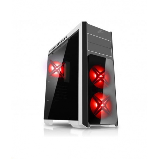 EVOLVEO Ray 4 CR, case ATX, 3 x 120 mm PWM ventilátor, průhledná bočnice, černá