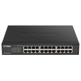 D-Link DGS-1100-24PV2 24-Port PoE Gigabit Smart Managed Switch, 12x PoE, PoE budget 100W, fanless