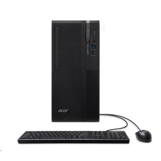 ACER PC Veriton VS2720G, i3-14100,8GB DDR4,512GB M.2 SSD,Wifi,DVD±RW,USB KB+mouse,W11P,180W,Black