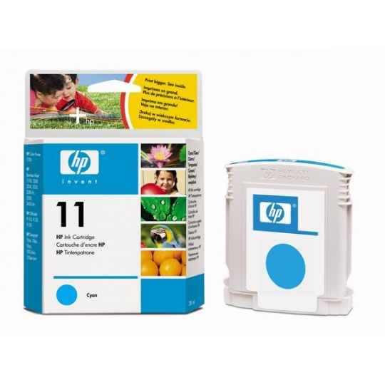 HP 11 Cyan Ink Cart, 28 ml, C4836A (2,350 pages)