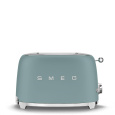 Smeg TSF01EGMEU toustovač / topinkovač, 2 toasty, 6 úrovní opékání, zásuvka na drobky, styl. 50. let, smaragdově zelená