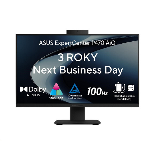 ASUS PC AiO ExpertCenter P470 (P470VAK-BPC7321TX), Core 7 240H, 27" FHD, 32GB, 1TB SSD, Intel, W11 Pro, Black