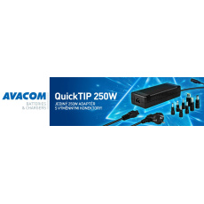 AVACOM QuickTIP 250W - univerzální adaptér pro notebooky + 8 konektorů