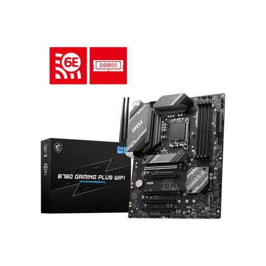BAZAR - MSI MB Sc LGA1700 B760 GAMING PLUS WIFI, Intel B760, 4xDDR5, 1xDP, 1xHDMI, ATX - Po opravě (Bez příšlušenství)