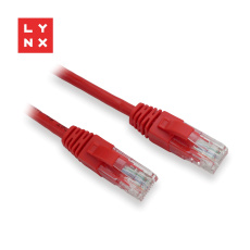 LYNX UTP patch kabel Cat5e, PVC, CCA, 5m, červený LYNX UTP patch kabel Cat5e, PVC, CCA, 5m, červený