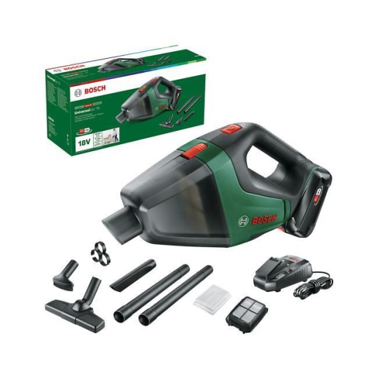 Bosch UniversalVac 18 akumulátorový vysavač, 9 kPa, akumulátor POWER FOR ALL, kartáčová tryska