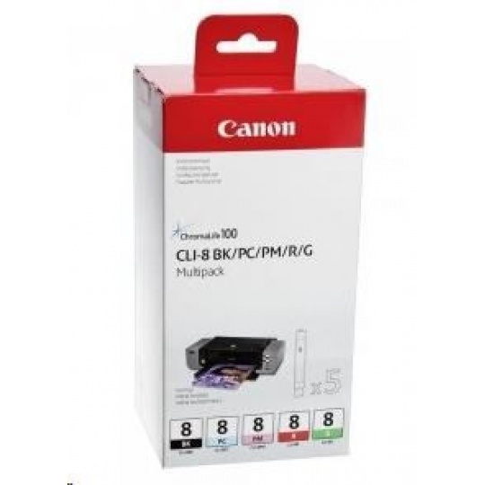 Canon CARTRIDGE CLI-8 BK/PC/PM/R/G MULTI-PACK pro MP500,510,520, MP600, MP800,810, MP970