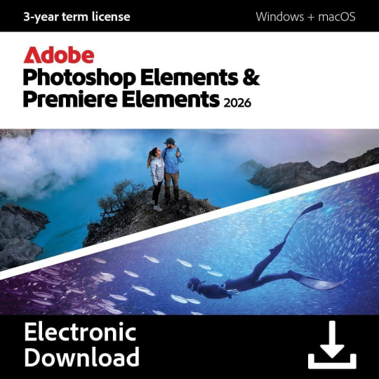 Photoshop & Premiere Elements 2026 MP ML (+CZ) Commercial 1 User, 36 Months Term License Photoshop & Premiere Elements 2026 MP ML (+CZ) Commercial 1 User, 36 Months Term License