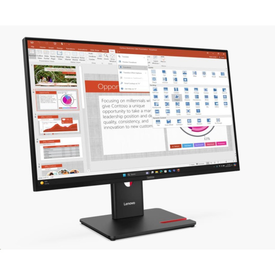 LENOVO LCD ThinkVision T27-40 27",IPS,mat,16:9,1920x1080,178/178,4/6ms,300cd/m2,1500:1,CAM,DP,HDMI,VGA,PIVOT,VESA,3Y