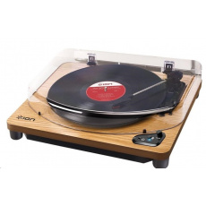 ION Air LP Wood Polo-automatický gramofon lze bezdrátově připojit pomocí Bluetooth rozhraní k libovolnému reproduktoru ION Air LP Wood Polo-automatický gramofon lze bezdrátově připojit pomocí Bluetooth rozhraní k libovolnému reproduktoru
