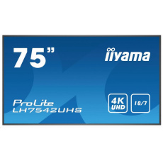 Iiyama ProLite LH7542UHS-B3, 189.2cm (74.5''), black Iiyama ProLite LH7542UHS-B3, 189.2cm (74.5''), black