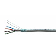 FTP kabel LYNX REELEX AIR, Cat5E, drát, PVC, Eca, šedý, 305m