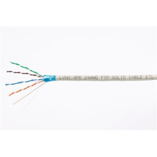 FTP kabel LYNX, Cat5E, drát, PVC, Dca, šedý, 305m FTP kabel LYNX, Cat5E, drát, PVC, Dca, šedý, 305m