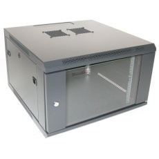 XtendLan 19" nástěnný rozvaděč 6U 600x600, nosnost 60 kg, skleněné dveře, svařovaný, černý XtendLan 19" nástěnný rozvaděč 6U 600x600, nosnost 60 kg, skleněné dveře, svařovaný, černý